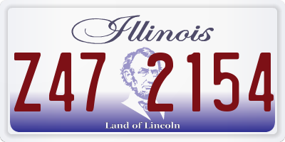 IL license plate Z472154