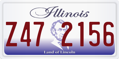 IL license plate Z472156