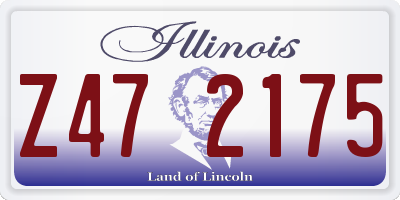 IL license plate Z472175