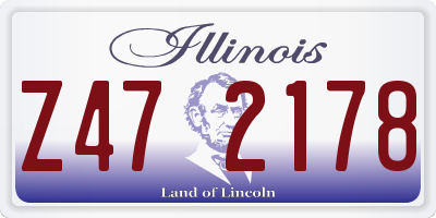 IL license plate Z472178
