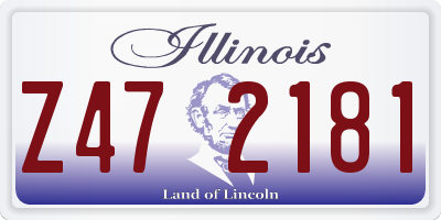 IL license plate Z472181