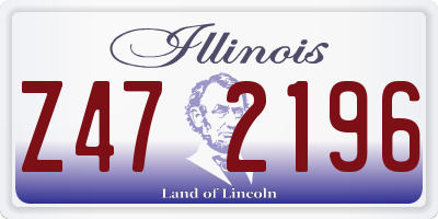 IL license plate Z472196