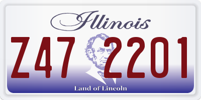 IL license plate Z472201