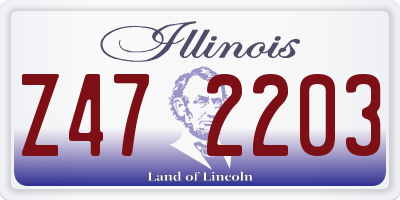 IL license plate Z472203
