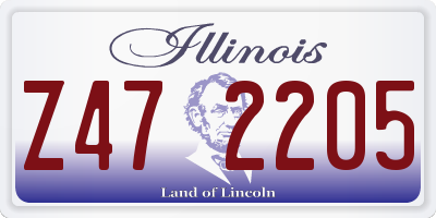 IL license plate Z472205
