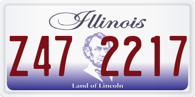 IL license plate Z472217