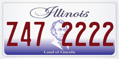 IL license plate Z472222