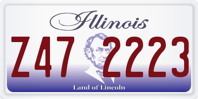 IL license plate Z472223