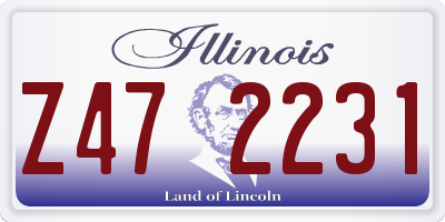 IL license plate Z472231