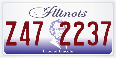 IL license plate Z472237