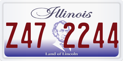 IL license plate Z472244