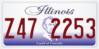 IL license plate Z472253
