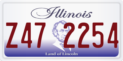 IL license plate Z472254