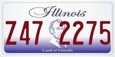 IL license plate Z472275
