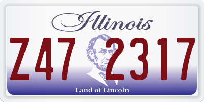 IL license plate Z472317