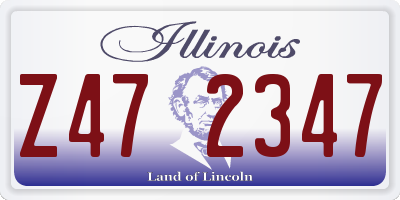 IL license plate Z472347