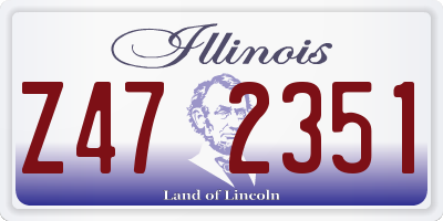IL license plate Z472351