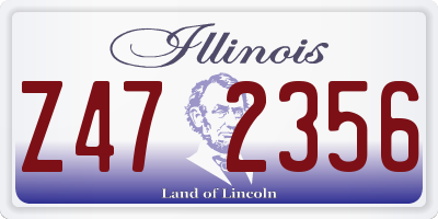 IL license plate Z472356