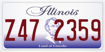 IL license plate Z472359