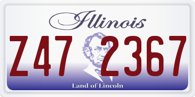 IL license plate Z472367