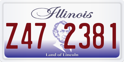 IL license plate Z472381