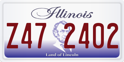 IL license plate Z472402