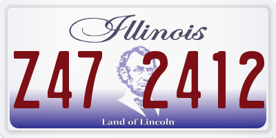 IL license plate Z472412