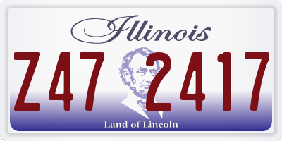 IL license plate Z472417