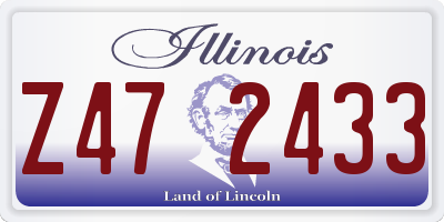 IL license plate Z472433