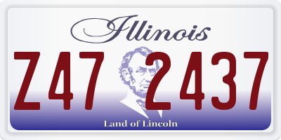 IL license plate Z472437