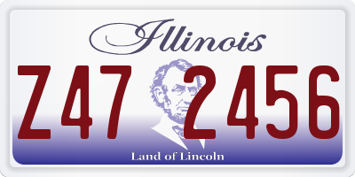 IL license plate Z472456