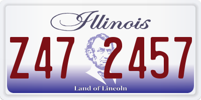 IL license plate Z472457