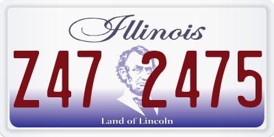 IL license plate Z472475