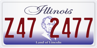 IL license plate Z472477