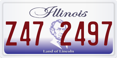 IL license plate Z472497
