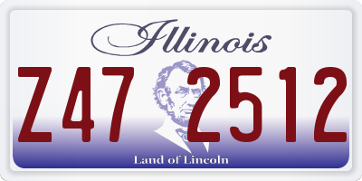 IL license plate Z472512