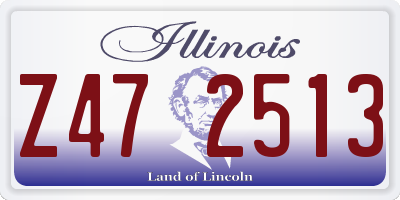 IL license plate Z472513