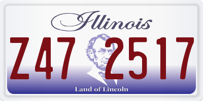 IL license plate Z472517