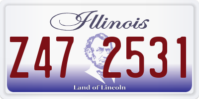 IL license plate Z472531