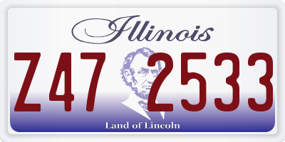 IL license plate Z472533