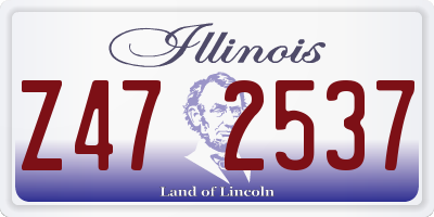 IL license plate Z472537