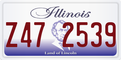 IL license plate Z472539