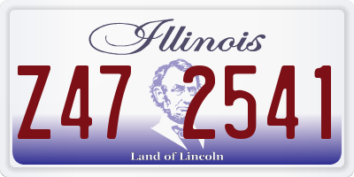 IL license plate Z472541