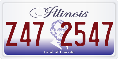 IL license plate Z472547