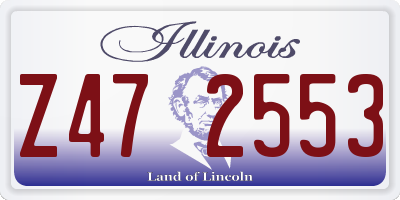 IL license plate Z472553