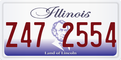 IL license plate Z472554