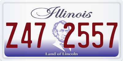 IL license plate Z472557