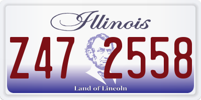 IL license plate Z472558