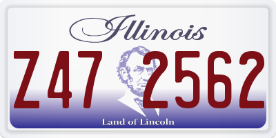IL license plate Z472562