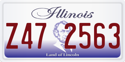 IL license plate Z472563